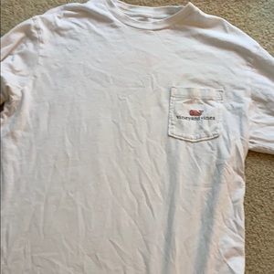White Long Sleeved Vineyard Vines Tee